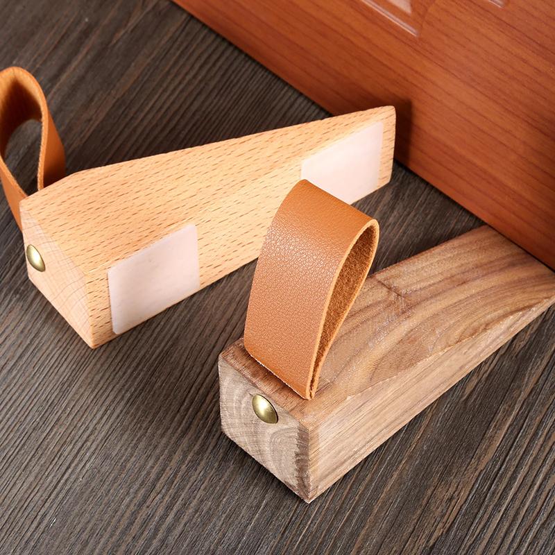 Door Stopper Heavy - 無垢材ドアストッパー 耐久性のある滑り止めウェッジ 家庭やオフィスの重いドア用 床保護ソリューション