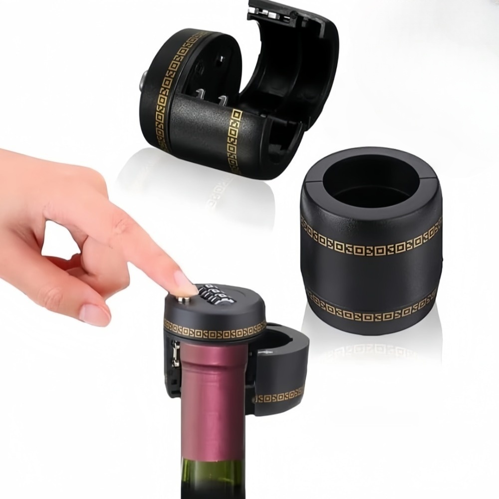 Furniture And Hardware - 再利用可能なワインボトルロック、プラスチック製3桁小型パスワードロック、家庭用ワインストッパー、真空ストッパー装置、家具用金具