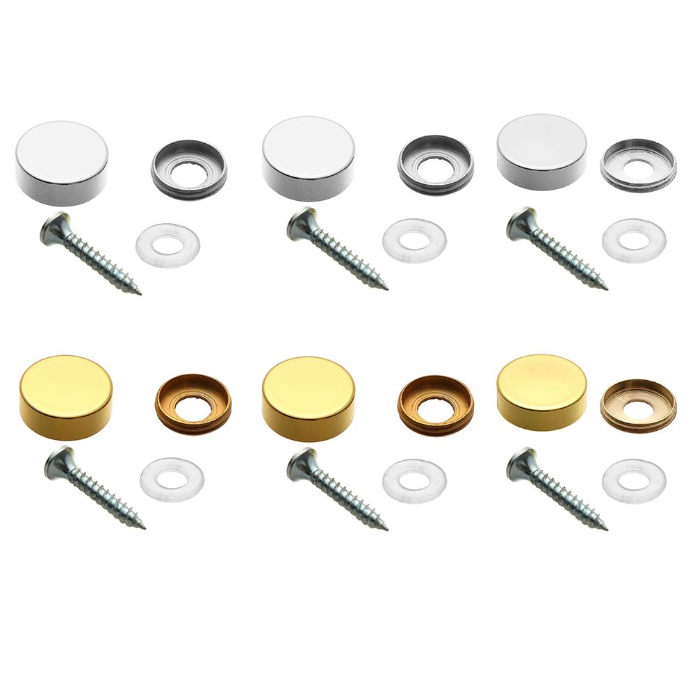 Furniture Hardware Fasteners - 4セットミラーファスナースクリューデコラティブキャップネイルガラスねじステンレス鋼カバー家具ハードウェア