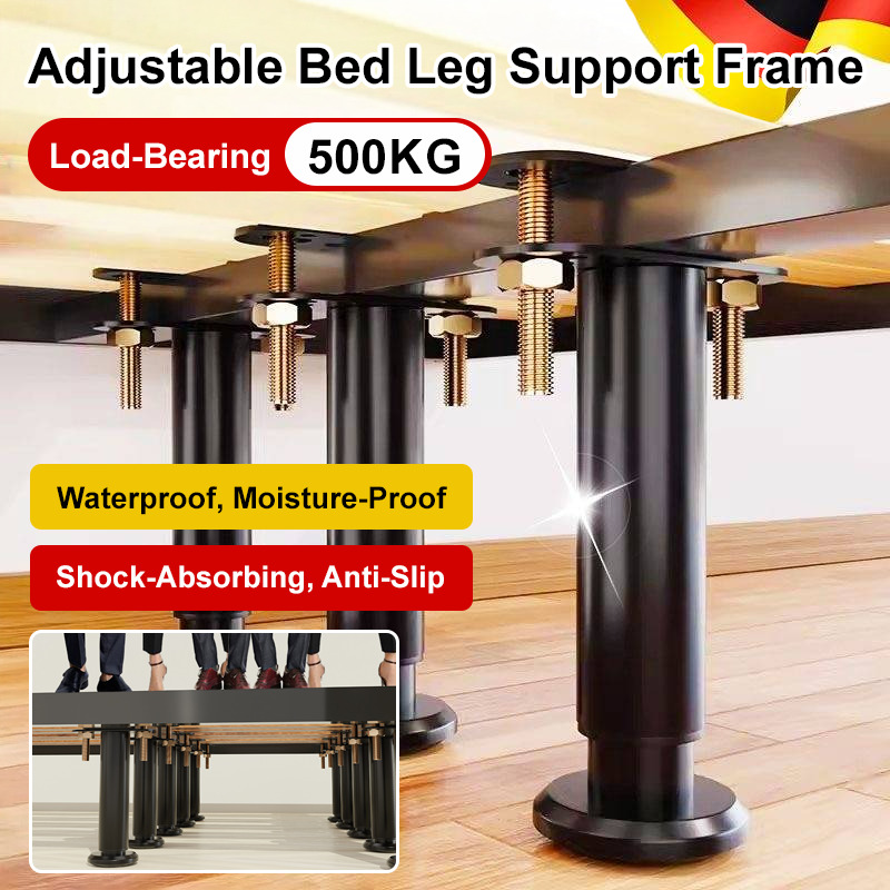 Furniture Hardware For Legs - 頑丈なベッド脚サポートブラケット、頑丈な金属製ベッドフレーム補強、家具金具部品、ベッドの安定性、簡単な取り付け