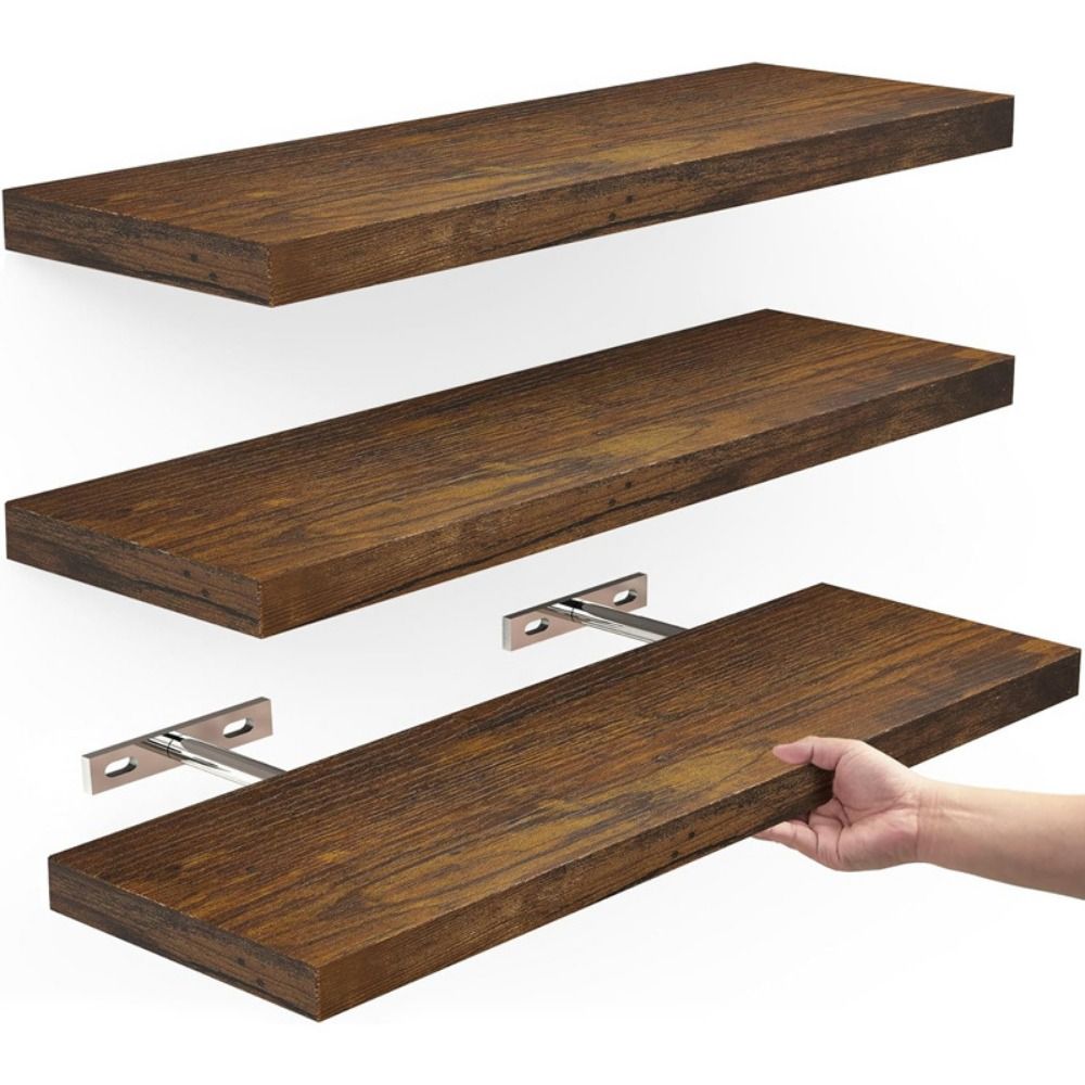 壁に取り付けられた木製の収納棚,頑丈な壁の棚,頑丈な見えない - Shelf Bracket Pair のレビューと価格