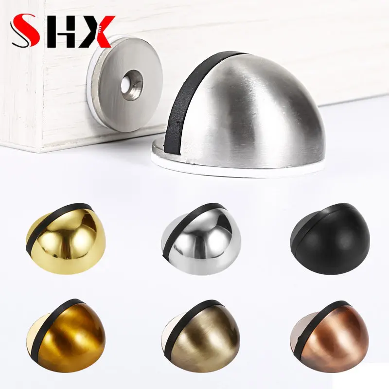 ドアストッパー 非穴あけ式ステッカー 隠しステンレス鋼ゴム製 - Door Stopper Heavy のレビューと価格