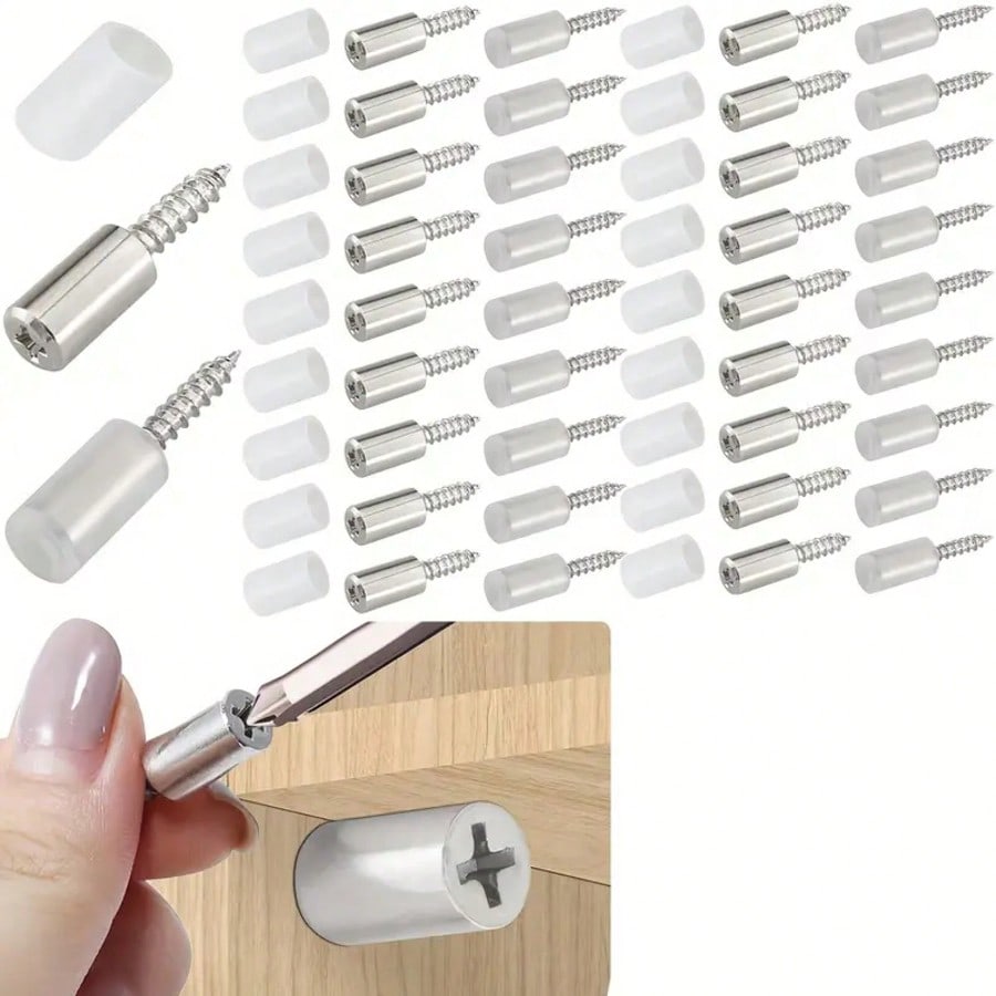 30/60 個セルフタッピング家具ブラケットネジ滑り止めゴム - Furniture Hardware Fasteners のレビューと価格
