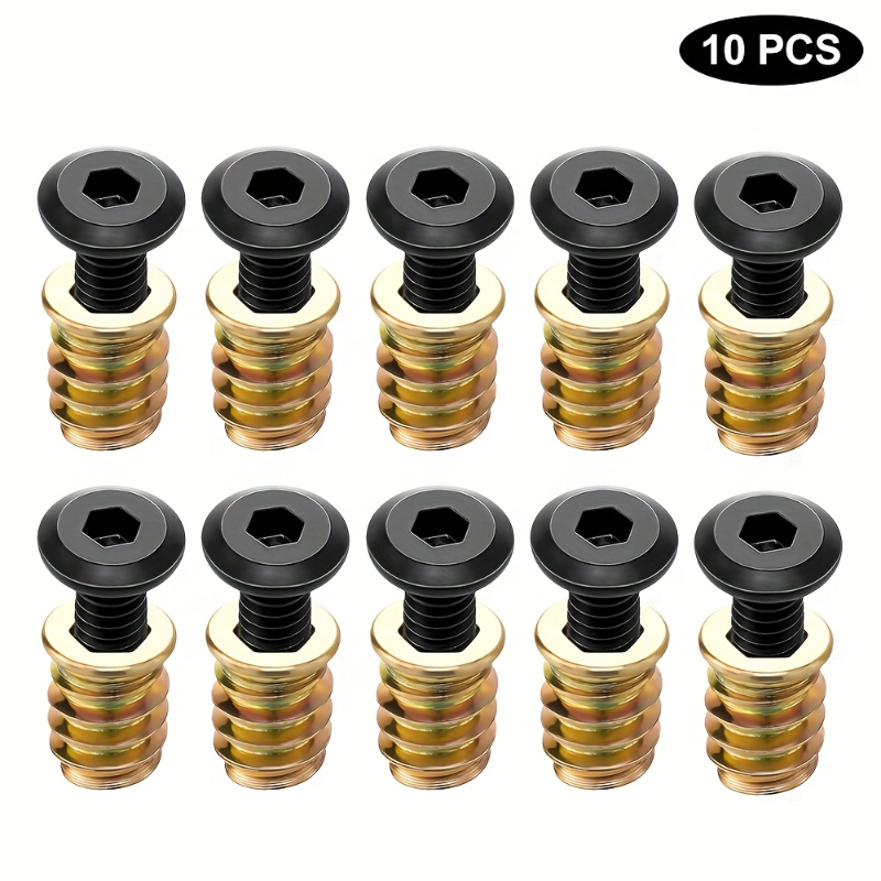 10 個のネジ付きインサートナットコンビネーションツールキッ - Furniture Hardware Fasteners のレビューと価格