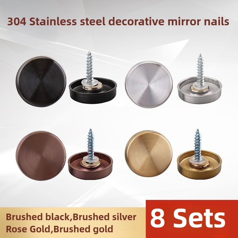8セット 16-40mm ミラーファスナーネジ 装飾キャップ - Furniture Hardware Fasteners のレビューと価格