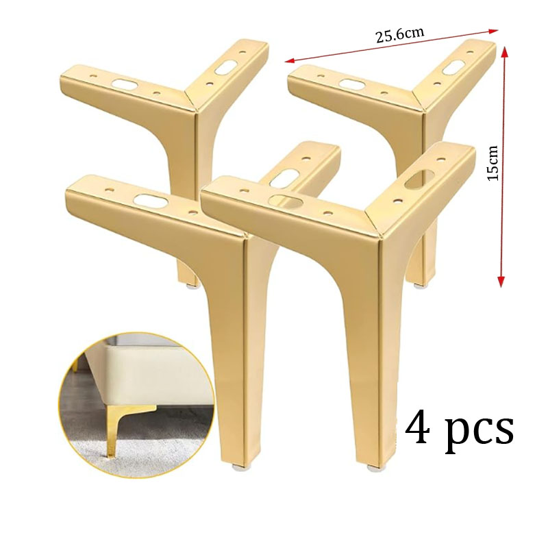 4個入り モダンな三角形メタルソファ脚 DIY交換用家具脚、 - Furniture Hardware For Legs のレビューと価格