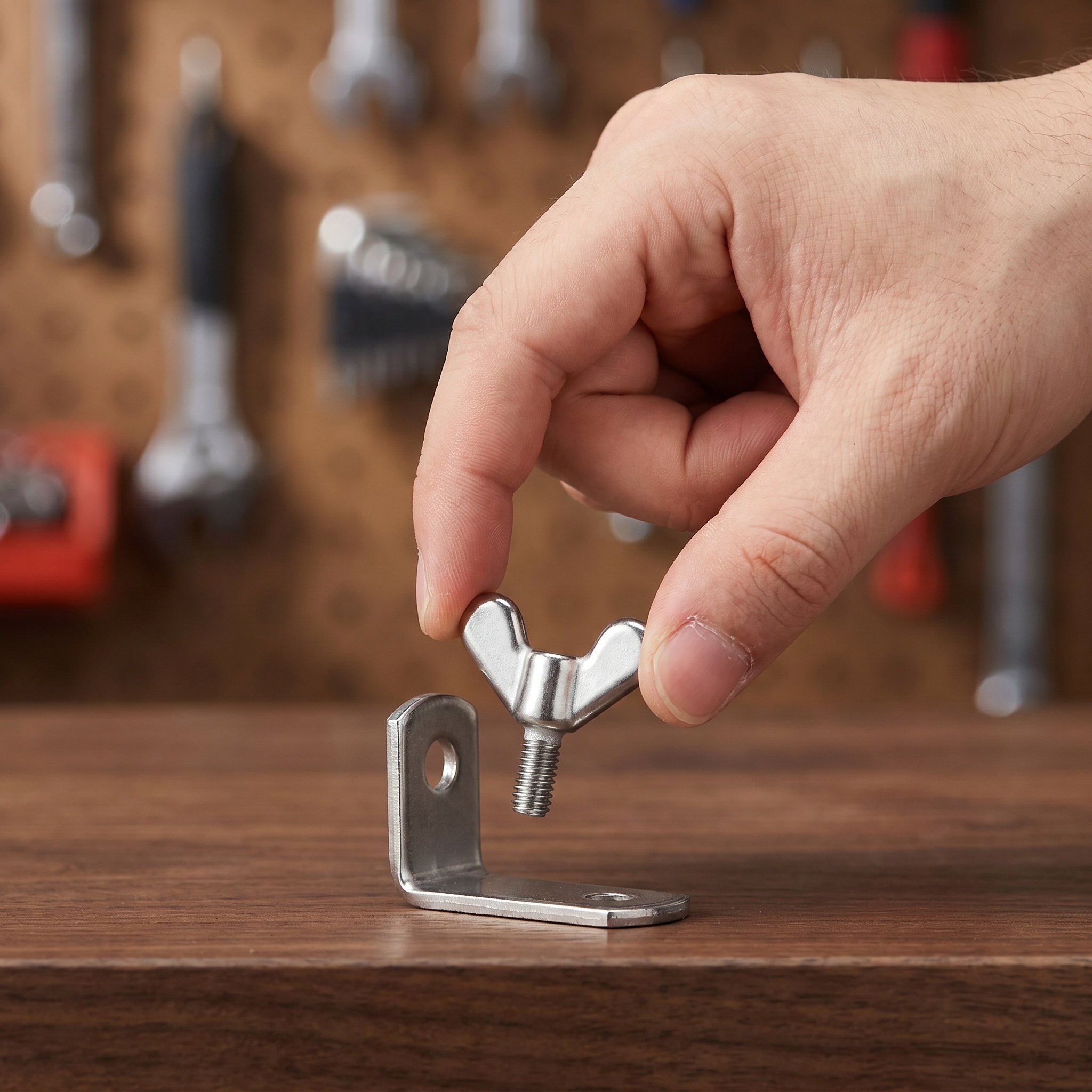 2 個のステンレス鋼旗竿ボルト蝶形翼ナットネジ手回しでしっか - Furniture Hardware Fasteners のレビューと価格