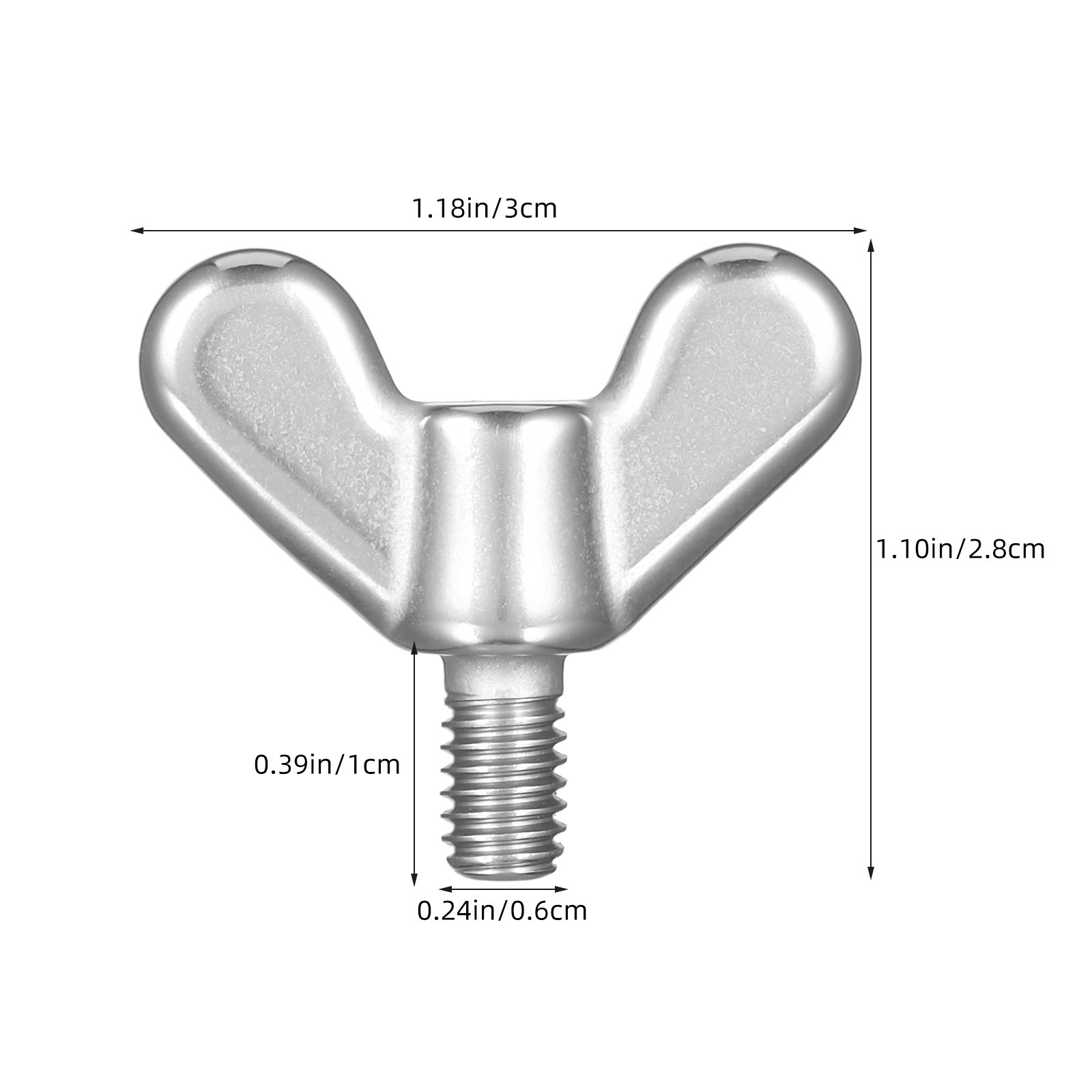2 個のステンレス鋼旗竿ボルト蝶形翼ナットネジ手回しでしっか - Furniture Hardware Fasteners のレビューと価格